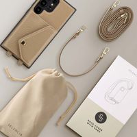 Selencia Coque à cordon avec porte-cartes enveloppe Sera Samsung Galaxy S24 Ultra - Beige