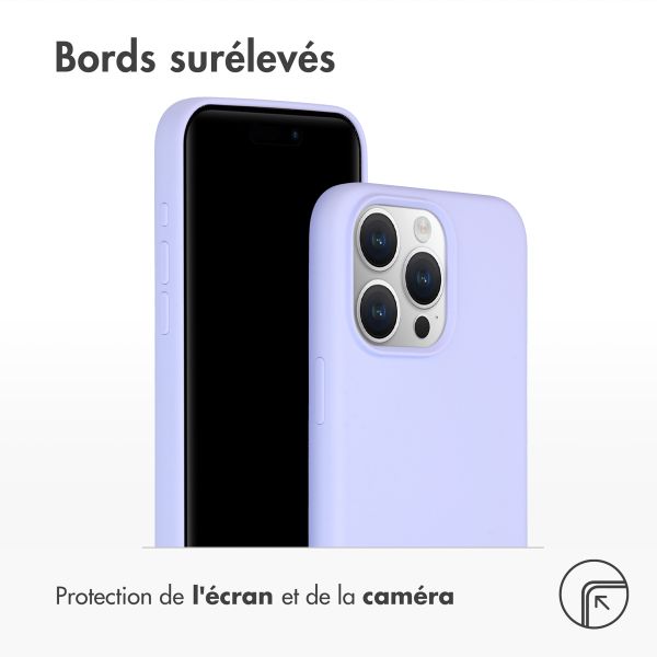 Accezz Coque Liquid Silicone avec MagSafe iPhone 15 Pro Max - Violet