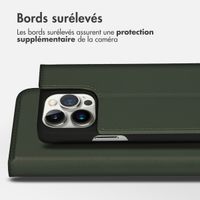 Accezz Étui de télephone Slim Folio en cuir de qualité supérieure Apple iPhone 14 Pro - Vert