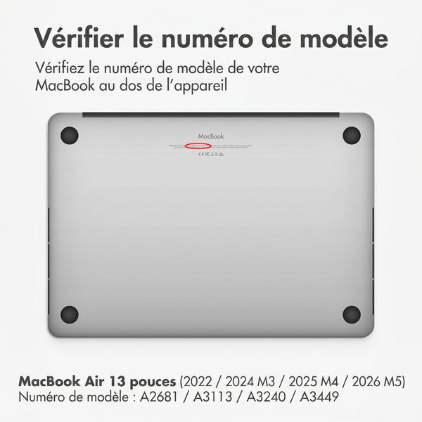 imoshion Coque rigide Apple MacBook Air 13 pouces (2022 / 2024 M3 / 2025 M4 / 2026 M5) - Lavender Lilac
