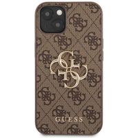 Guess Coque 4G Metal Logo Backcover Apple iPhone 13 Mini - Marron