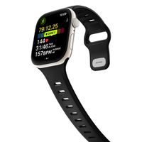 Nomad Bracelet Tempo en silicone Apple Watch Series 1 - 9 / SE (38/40/41 mm) | Series 10 / 11 (42 mm) - Black