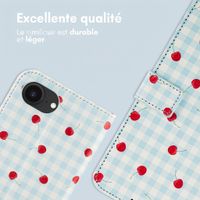 imoshion Étui de télephone portefeuille Design Apple iPhone 17e / 16e - Cherry Check
