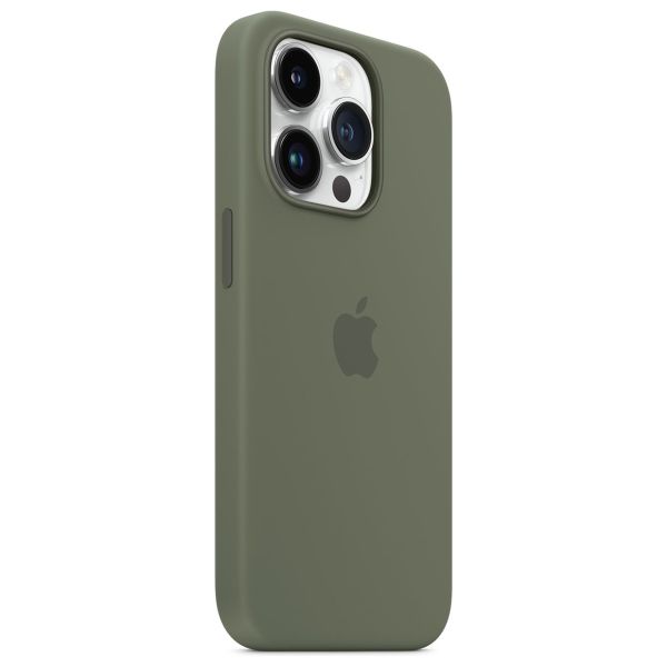Apple Coque en silicone MagSafe Apple iPhone 14 Pro - Olive
