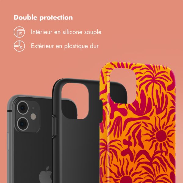 Selencia Coque arrière Vivid Tough iPhone 11 - Tropical Vibes Apricot