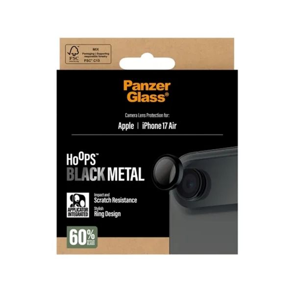 PanzerGlass Protection Caméra Hoops Optic Rings Apple iPhone Air - Noir