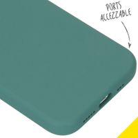 Accezz Coque Liquid Silicone Apple iPhone 12 (Pro) - Vert foncé