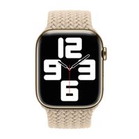 Apple Bracelet Solo tressé Apple Watch | 44/45/46/49 mm - Taille 2 - Beige