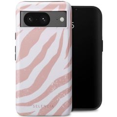 Selencia Coque arrière Vivid Tough Google Pixel 8 - Colorful Zebra Old Pink