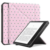 imoshion Étui de liseuse portefeuille design Pliable Kobo Libra Colour - Happy Dots