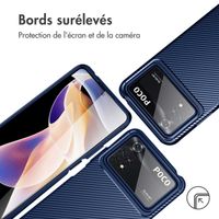 imoshion Coque silicone Carbon Xiaomi Poco X4 Pro - Bleu