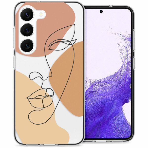 imoshion Coque Design Samsung Galaxy S23 - Line Art Color Face