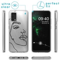 imoshion Coque Design Samsung Galaxy A02s - Visage abstrait - Noir