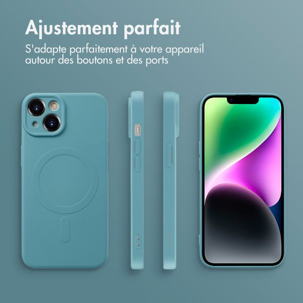 imoshion Coque Couleur avec MagSafe Apple iPhone 14 - Smoke Green