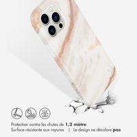 Selencia Aurora Coque Fashion iPhone 14 Pro Max - ﻿Coque durable - 100 % recyclée - Marbre Blanc