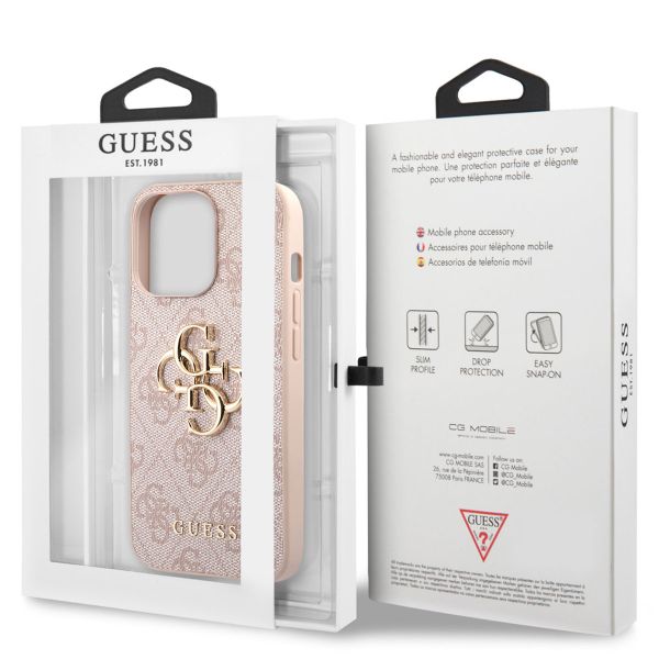 Guess Coque 4G Metal Logo Backcover Apple iPhone 13 Pro Max - Rose