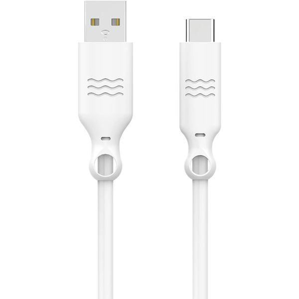 Just Green Câble USB-C vers USB - Recyclable - 3A - 2 mètres - Blanc