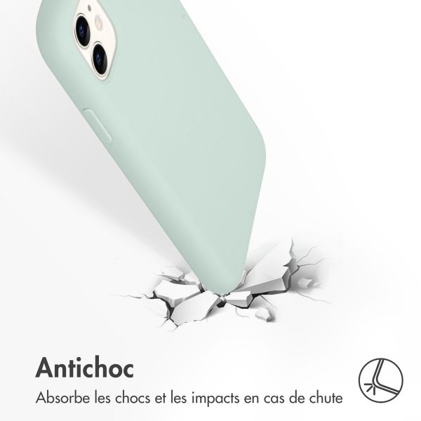 Accezz Coque Liquid Silicone Apple iPhone 11 - Sky Blue