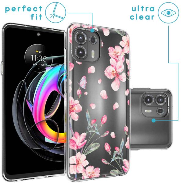 imoshion Coque Design Motorola Edge 20 Lite - Fleur - Rose