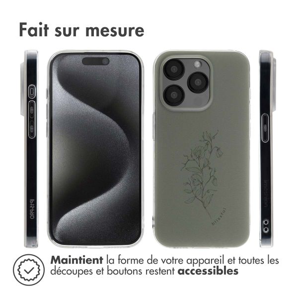 imoshion Coque Design Apple iPhone 15 Pro - Floral Green