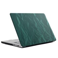 Selencia Coque en velours MacBook Air 15 pouces (2023 / 2024 M3 chip / 2025 M4 chip) - A2941 / A3114 / A3241 - Vert foncé