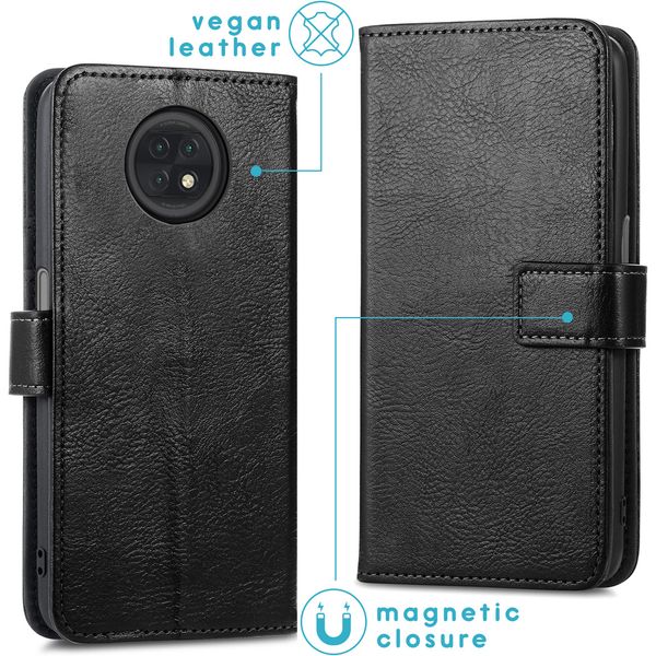 imoshion Étui de télephone portefeuille de luxe Xiaomi Redmi Note 9T (5G) - Noir