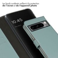 Selencia Étui portefeuille en cuir véritable Google Pixel 8 Pro - Air Blue