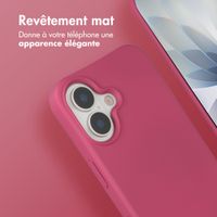 imoshion Coque arrière Color avec cordon amovible et MagSafe Apple iPhone 17 - Raspberry