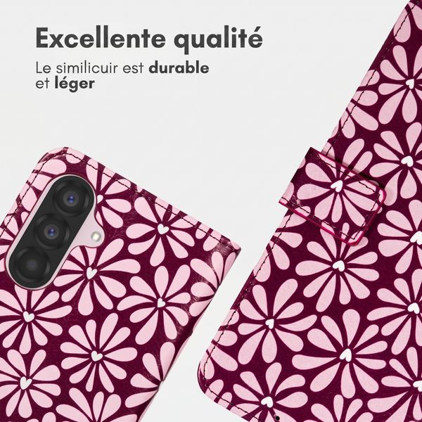 imoshion Étui de télephone portefeuille Design Samsung Galaxy A35 - Bloom Love Blush