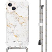 imoshion Coque Design avec cordon iPhone 14 - White Marble