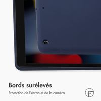 Accezz Coque Liquid Silicone Apple iPad 9 (2021) 10.2 pouces / iPad 8 (2020) 10.2 pouces / iPad 7 (2019) 10.2 pouces - Bleu foncé