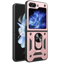 imoshion Coque arrière Rugged avec anneau Samsung Galaxy Z Flip 5 - Rose Doré