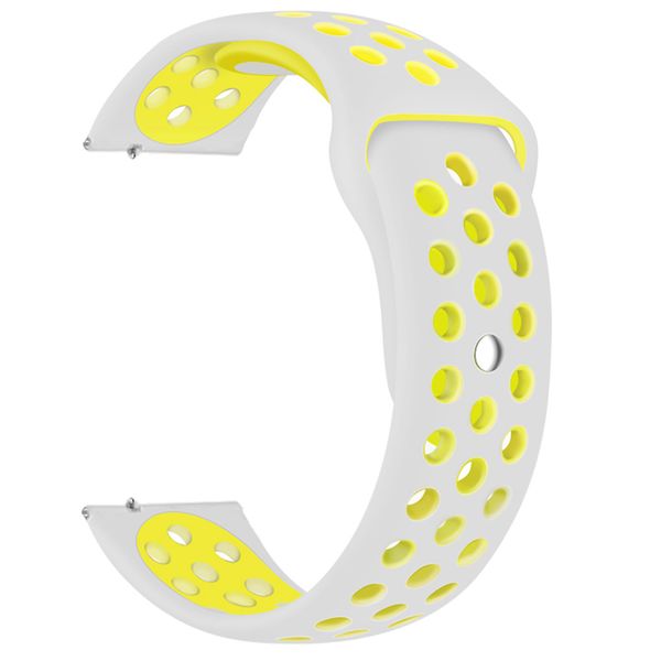 imoshion Bracelet sportif en silicone Garmin Vivoactive 4L -Argent / Jaune