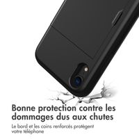 imoshion Coque arrière avec porte-cartes iPhone Xr - Noir