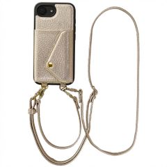 Selencia Coque de télephone Sera avec cordon et porte-cartes enveloppe Apple iPhone 17e / 16e - Champagne