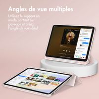 Accezz Coque tablette portefeuille Smart Silicone Apple iPad Air 13 pouces (2025) M3 / (2024) M2 - Rose