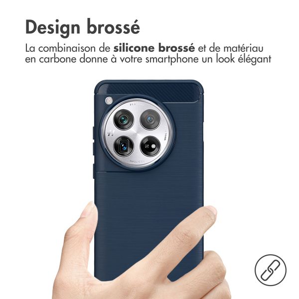 imoshion Coque Brushed OnePlus 12 - Bleu foncé