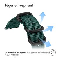 imoshion Bracelet robuste en nylon  - Connexion universelle 22 mm - Vert foncé