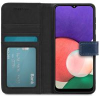 imoshion Étui de téléphone portefeuille Luxe Galaxy A22 (5G) - Bleu