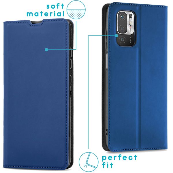 imoshion Étui de télephone Slim Folio Xiaomi Redmi Note 10 (5G) - Bleu