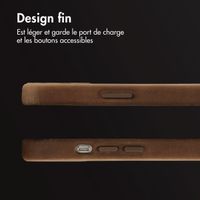 Accezz Coque MagSafe en cuir vintage Apple iPhone 13 - Rustic Brown