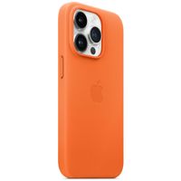 Apple Coque Leather MagSafe Apple iPhone 14 Pro - Orange