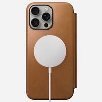 Nomad Étui de téléphone portefeuille Modern Leather Folio iPhone 15 Pro Max - English Tan