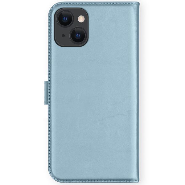 Selencia Étui portefeuille en cuir véritable Apple iPhone 13 Mini - Bleu clair