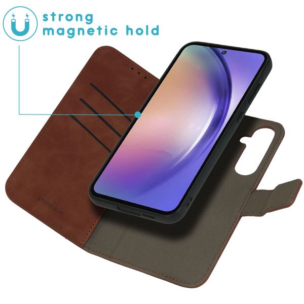 imoshion Etui de télephone luxe 2-en-1 amovible Samsung Galaxy A55 - Marron