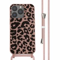 imoshion Coque design en silicone avec cordon iPhone 13 Pro - Animal Pink