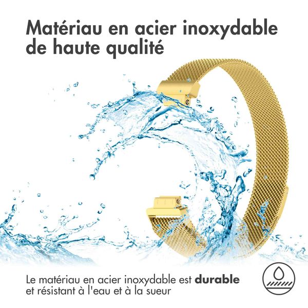 imoshion Bracelet magnétique milanais Fitbit Inspire - Taille S - Dorée