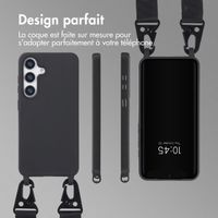 Selencia Coque design en silicone avec cordon Samsung Galaxy S25 - Noir