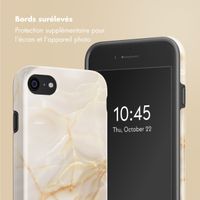 Selencia Coque arrière Vivid Tough iPhone SE (2022 / 2020) / 8 / 7 - Golden Beige Marble