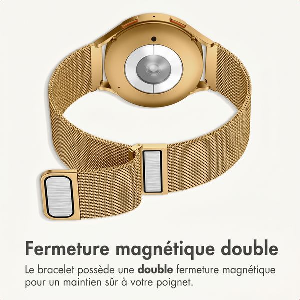 imoshion Bracelet magnétique milanais  - Connexion universelle 20 mm - Doré
